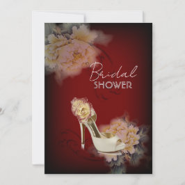 Bourgogne pioen bloemenpracht vrijgezellenfeest kaart