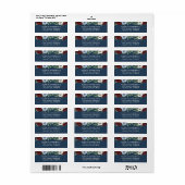 Bourgogne Pioen Dusty Blauwe Anemonen Bloemenbruil Etiket (Full Sheet)