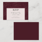 Bourgogne Pioen RSVP-kaart Informatiekaartje (Voorkant / Achterkant)