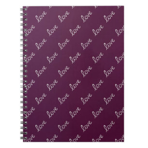 Bourgogne Plum ‘Love’ Notitieboek