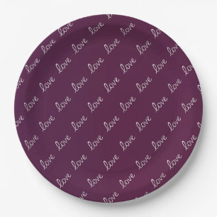 Bourgogne Plum ‘Love’ Papieren Bordje