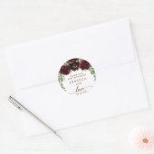 Bourgogne Pompoen Herfst Douche Favor Sticker (Envelop)