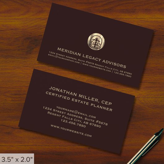 Bourgogne Professioneel Luxe Logo Visitekaartje