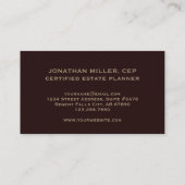 Bourgogne Professioneel Luxe Logo Visitekaartje (Achterkant)