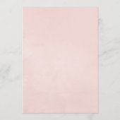 Bourgogne Pruim en Blush Pink Bat Mitzvah Kaart (Achterkant)