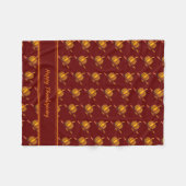 Bourgogne | PUMPKIN-AANgepast | HAPPY THANKSGIVING Fleece Deken (Voorkant (Horizontaal))