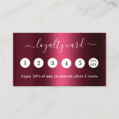 Bourgogne QR business logo 5 bezoek loyaliteitskaa Klantenkaartje (Voorkant)