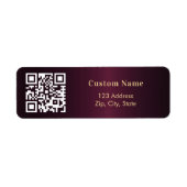 Bourgogne QR-code zakelijk retouradres Etiket (Voorkant)