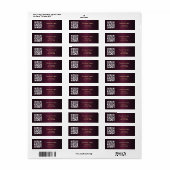 Bourgogne QR-code zakelijk retouradres Etiket (Full Sheet)