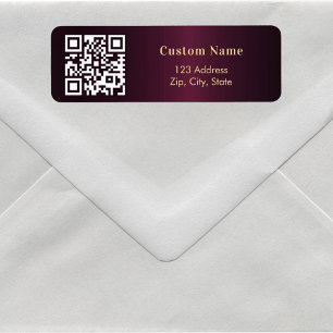 Bourgogne QR-code zakelijk retouradres Etiket