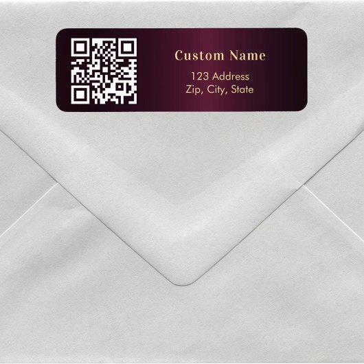 Bourgogne QR-code zakelijk retouradres Etiket