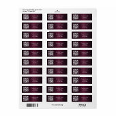 Bourgogne QR-code zakelijk retouradres Etiket (Full Sheet)