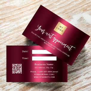 Bourgogne QR zakelijke logo afspraak kaart Kortingskaartje
