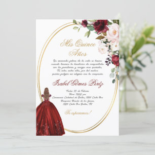 Bourgogne Quinceanera silhouet Kaart