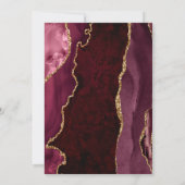 Bourgogne Red Agate Script Wedding Save the Date (Achterkant)