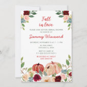 Bourgogne Red and Blush Pumpkins Vrijgezellenfeest Kaart (Voorkant)