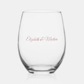 Bourgogne Red Autumn Wedding Glass Wijnglas Zonder Voet (Voorkant)