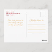 Bourgogne Red Brunette Hair Princess Verjaardagsfe Briefkaart (Achterkant)