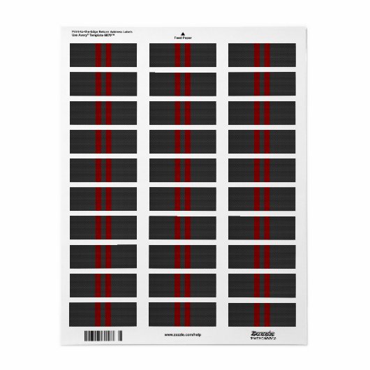 Bourgogne Red Carbon Style tegen racestapes Etiket (Full Sheet)