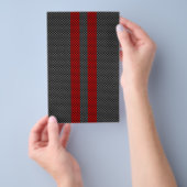 Bourgogne Red Carbon Style tegen racestapes Flyer (Hand)