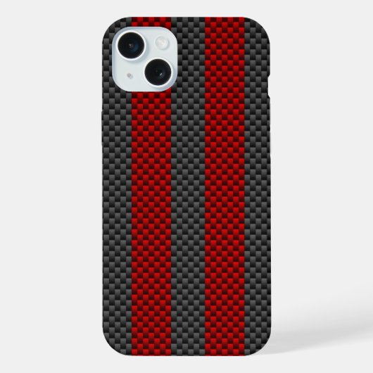 Bourgogne Red Carbon Style tegen racestapes iPhone Hoesje (Achterkant)