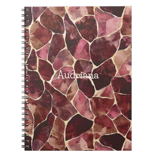 Bourgogne Red Chic Abstract Notitieboek (Voorkant)