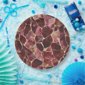 Bourgogne Red Chic Abstract Papieren Bordje (Feest)