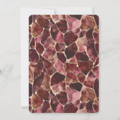 Bourgogne Red Chic Abstract Vrijgezellenfeest Kaart (Achterkant)