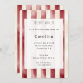 Bourgogne Red Cream 50ste verjaardag Kaart (Voorkant / Achterkant)