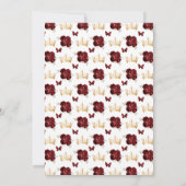 Bourgogne Red Dark Skin Princess Sweet Sixteen Kaart (Achterkant)