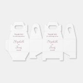 Bourgogne Red Elegant Script Wedding Bedankt Bedankdoosjes (Uitgevouwen)