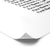 Bourgogne Red Floral 13-tafel wisting Char Poster (Hoek)