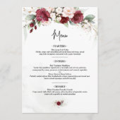 Bourgogne Red Floral 4x9 Menu (Voorkant)
