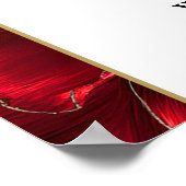 Bourgogne Red Floral Engagement Party Welkomstbord Poster (Hoek)