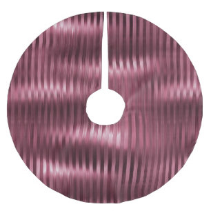 Bourgogne Red Glam Stripes Kerstmis Kerstboom Rok
