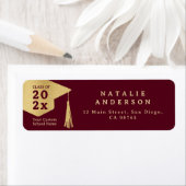Bourgogne Red Gold Afstuderen Pet retouradres Etiket (Insitu)
