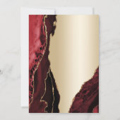 Bourgogne Red Gold Agate Surprise 50e verjaardag Kaart (Achterkant)