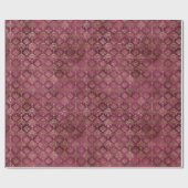 Bourgogne Red Gold Damask Cadeaupapier (Vlak)