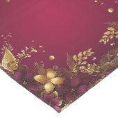 Bourgogne Red Gold Flowers Holiday Table Runner Medium Tafelloper (Hoek)