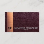 Bourgogne Red Leather & Roos Gold Visitekaartje (Voorkant)