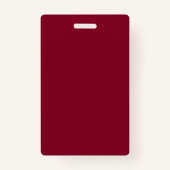 Bourgogne Red Plain Elegant Modern Minimalist Badge (Achterkant)