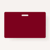 Bourgogne Red Plain Elegant Modern Minimalist Badge (Achterkant)