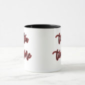 Bourgogne Red Script Tea Time Mok (Midden)