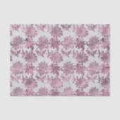 Bourgogne Red Silver Floral Tissuepapier (Voorkant)