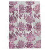 Bourgogne Red Silver Floral Vrijgezellenfeest Medium Cadeauzakje (Achterkant)