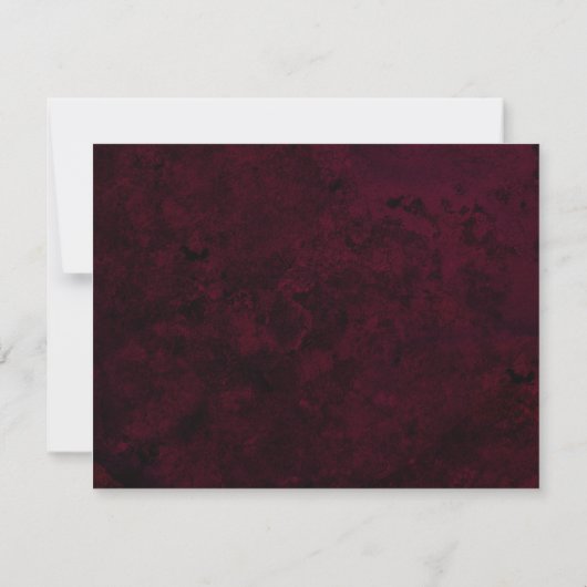Bourgogne Red Velvet Agate Geode Script Typografie Notitiekaartje (Achterkant)