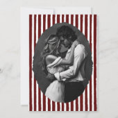 Bourgogne Retro Fotobruiloft Kaart (Achterkant)