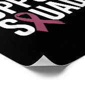 Bourgogne Ribbon Support Squad voor Multipel Myelo Poster (Hoek)