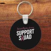 Bourgogne Ribbon Support Squad voor Multipel Myelo Sleutelhanger (Voorkant)