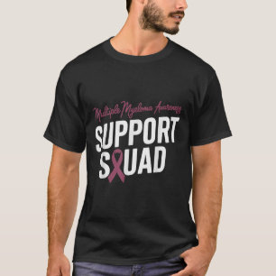 Bourgogne Ribbon Support Squad voor Multipel Myelo T-shirt